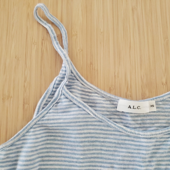 A.L.C. Johnny Striped Linen Tank Top - Picture 3 of 3
